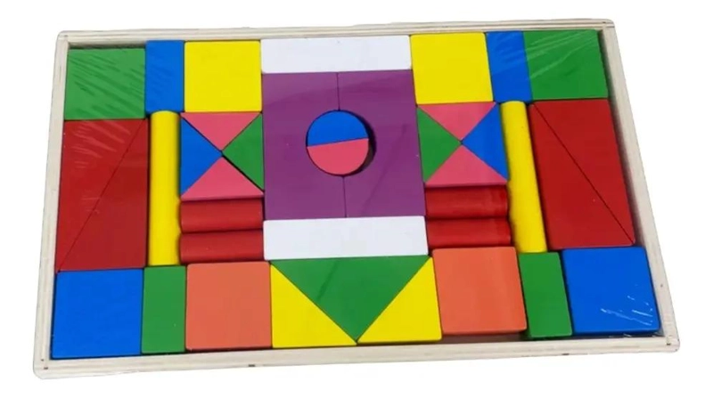 BLOQUES DE MADERA ARCOIRIS DIDACTICOS PARA CONSTRUCCION - 4