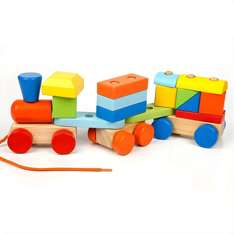 TRENCITO DIDACTICO ARMABLE DE MADERA PARA NIÑOS - 1