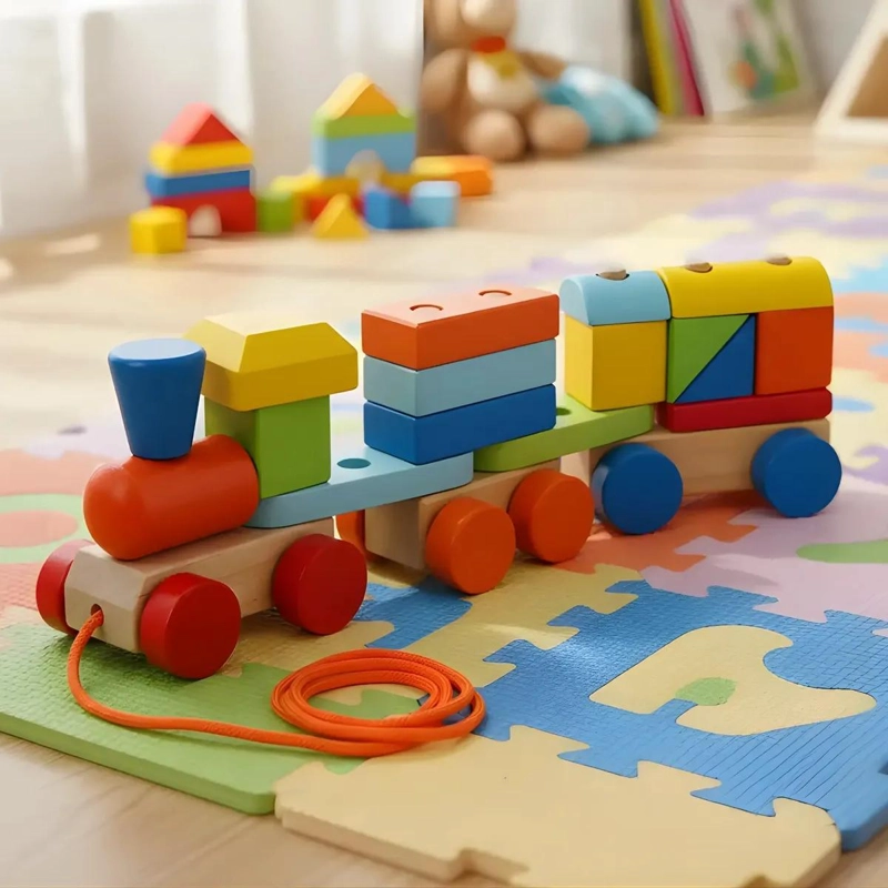 TRENCITO DIDACTICO ARMABLE DE MADERA PARA NIÑOS - 2