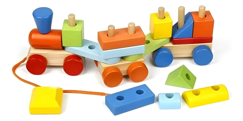 TRENCITO DIDACTICO ARMABLE DE MADERA PARA NIÑOS - 4