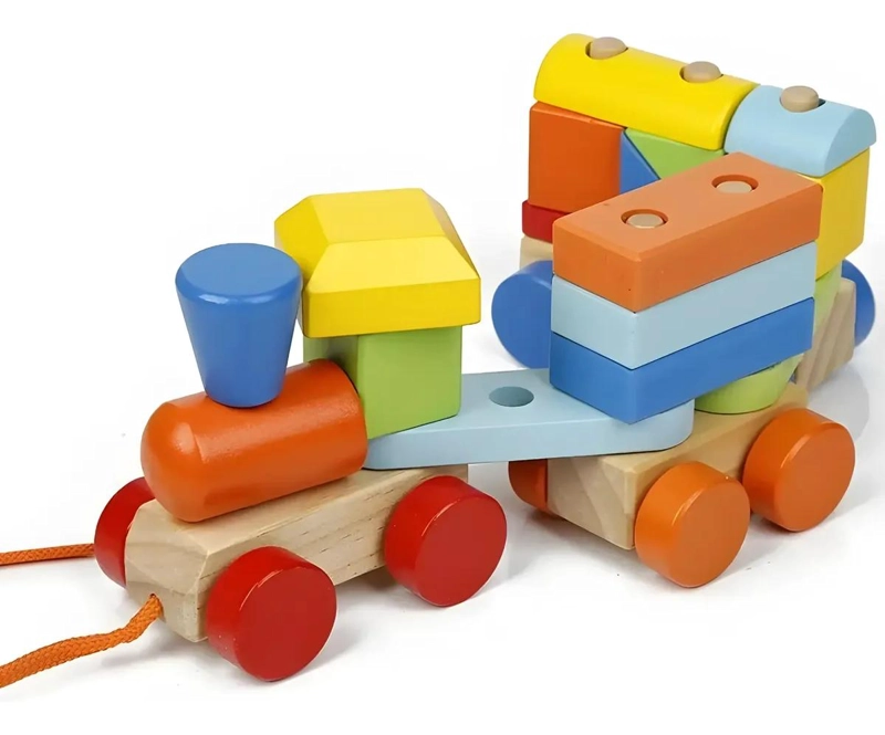 TRENCITO DIDACTICO ARMABLE DE MADERA PARA NIÑOS - 5