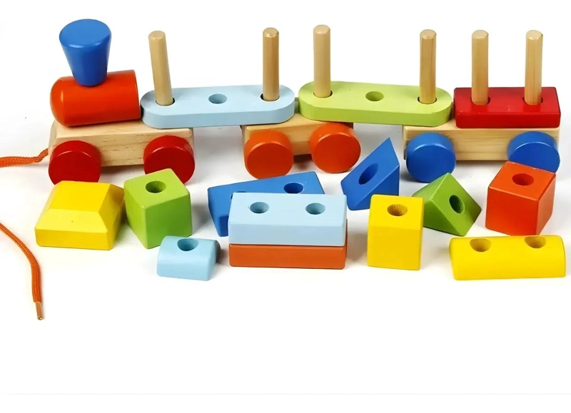 TRENCITO DIDACTICO ARMABLE DE MADERA PARA NIÑOS - 7