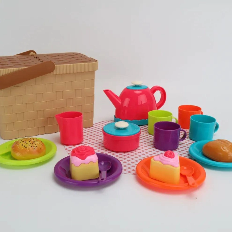 SET DE CANASTA PICNIC CON ACCESORIOS PARA JUEGO DE TE  INFANTIL - 2