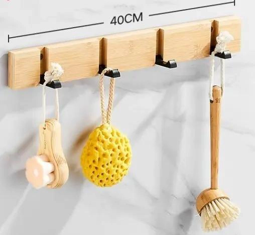 PERCHERO DE MADERA CON 4 GANCHOS PARA COLGAR PRENDAS - 3
