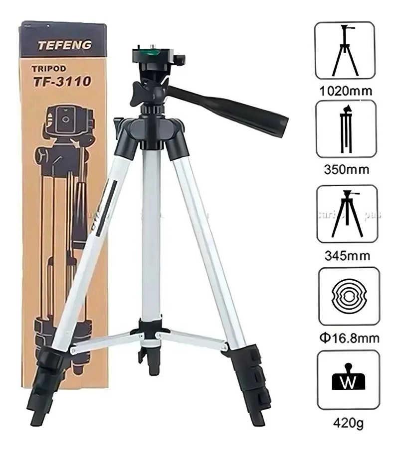 TRIPODE AJUSTABLE DE ALUMINIO PARA CAMARA Y CELULAR 102 CM - 8