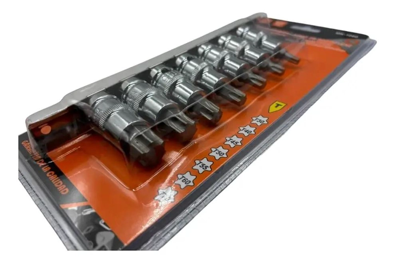 JUEGO DE DADOS PUNTA TORX 1/2 7 PIEZAS - 1