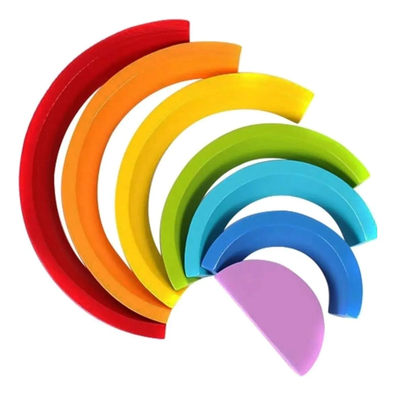 JUEGO DE APILAR BLOQUES DE MADERA DIDACTICOS PARA NIÑOS - 6