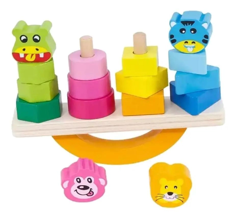 JUGUETE DIDACTICO DE APILAMIENTO DE ANIMALES DE MADERA - 5
