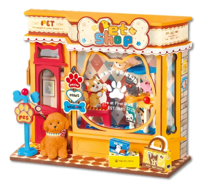 PUZZLE 3D TIENDA DE MASCOTAS PERFECTA PARA ARMAR - 1