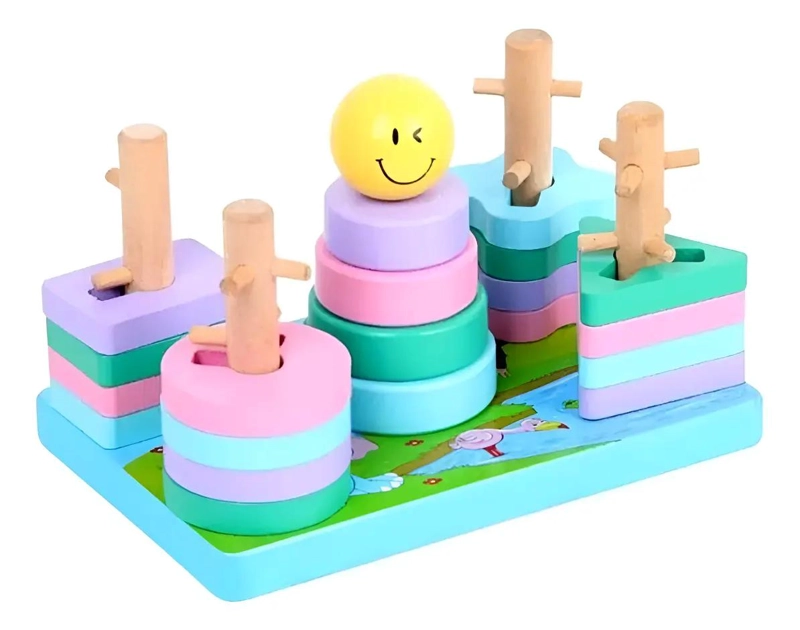 JUEGO DIDACTICO DE MADERA PARA ESTIMULACION INFANTIL - 1