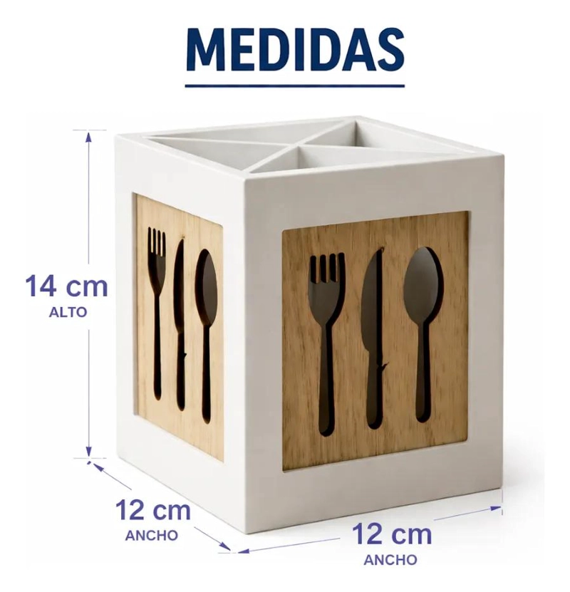 ORGANIZADOR DE CUBIERTOS DE COCINA CON DIVISIONES - 6