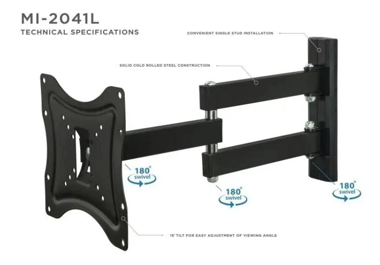 SOPORTE DE PARED PARA TV DE 14 A 42 PULGADAS CON BRAZO ARTICULADO - 5