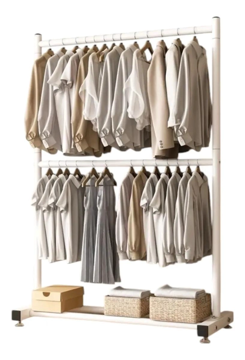 PERCHERO ORGANIZADOR VERTICAL DE 2 NIVELES PARA ROPA Y ACCESORIOS - 1
