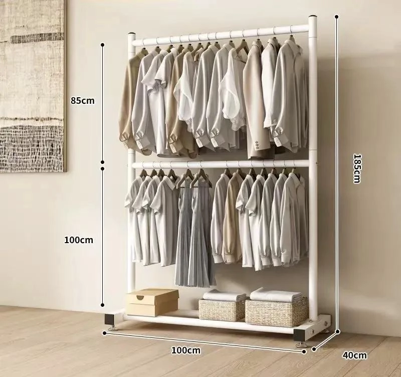 PERCHERO ORGANIZADOR VERTICAL DE 2 NIVELES PARA ROPA Y ACCESORIOS - 3