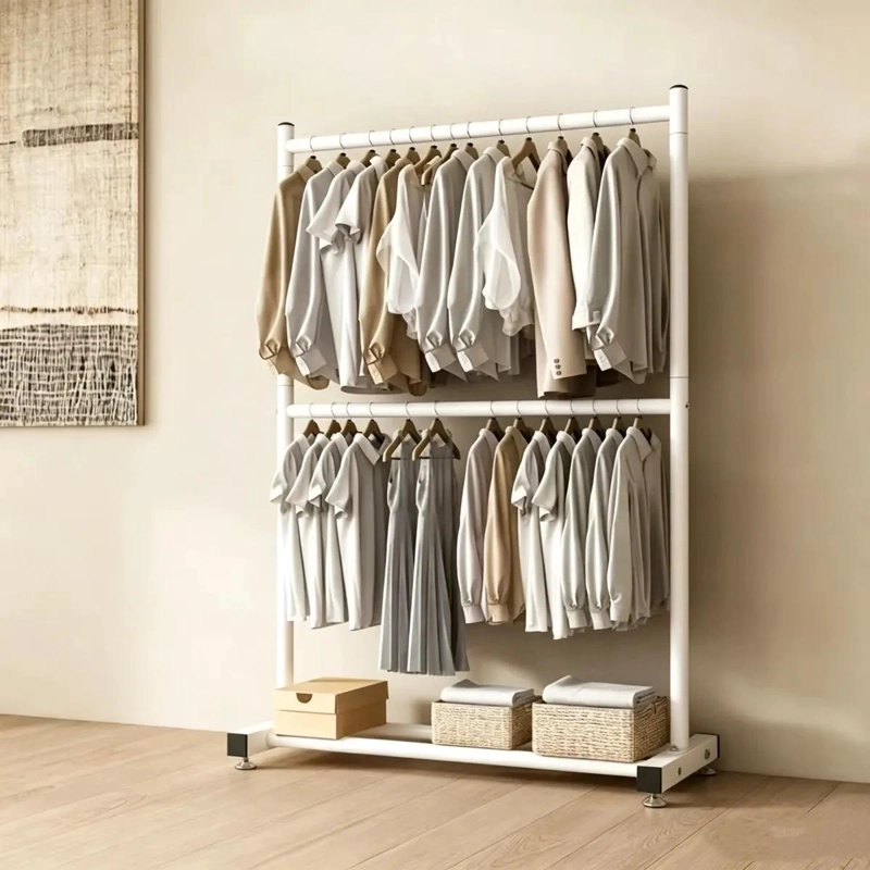 PERCHERO ORGANIZADOR VERTICAL DE 2 NIVELES PARA ROPA Y ACCESORIOS - 4