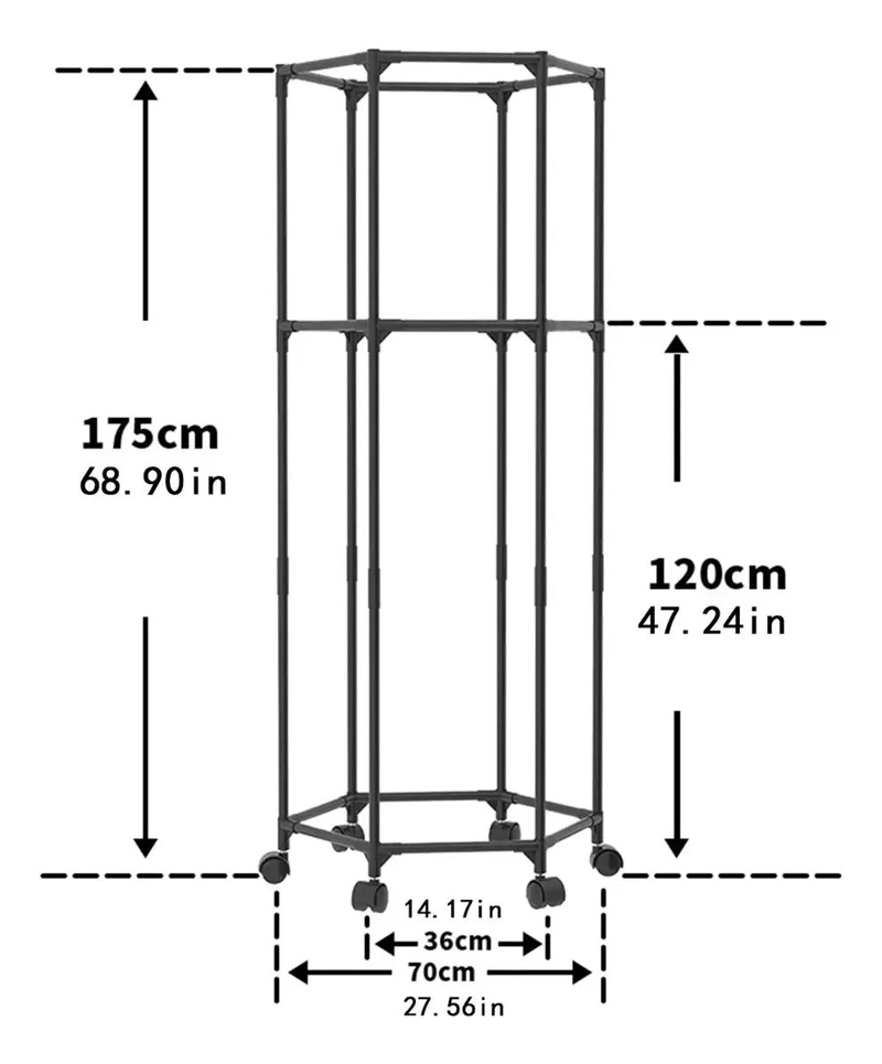 PERCHERO METALICO GIRATORIO PARA SECADO Y ORGANIZACION DE ROPA - 4