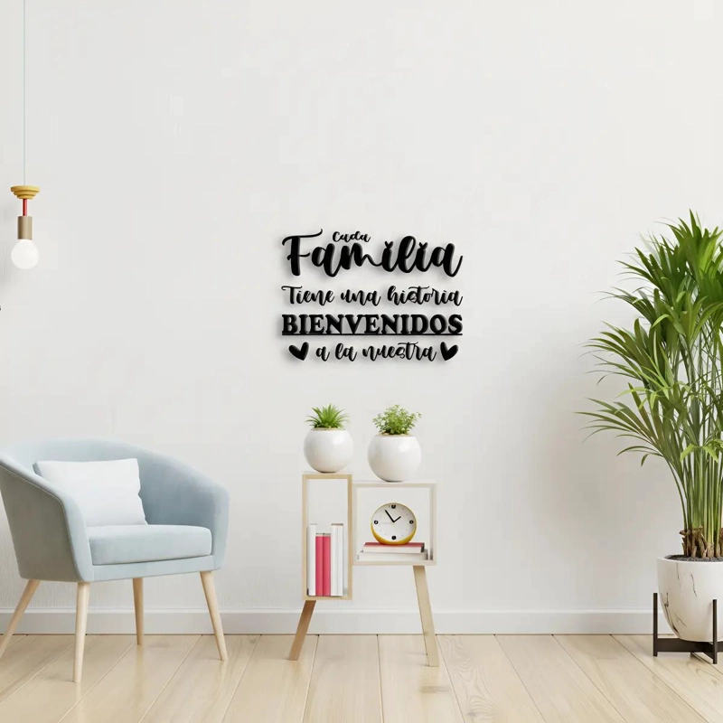 CUADRO DE MADERA CON FRASE INSPIRADORA PARA DECORAR - 2