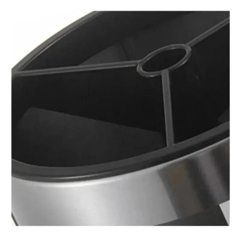 ORGANIZADOR GIRATORIO DE CUBIERTOS DE ACERO INOXIDABLE CON 4 COMPARTIMENTOS - 10