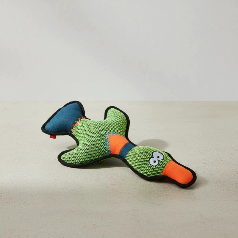 PELUCHE INTERACTIVO PARA PERROS EN FORMA DE PATO 44X22CM - 3