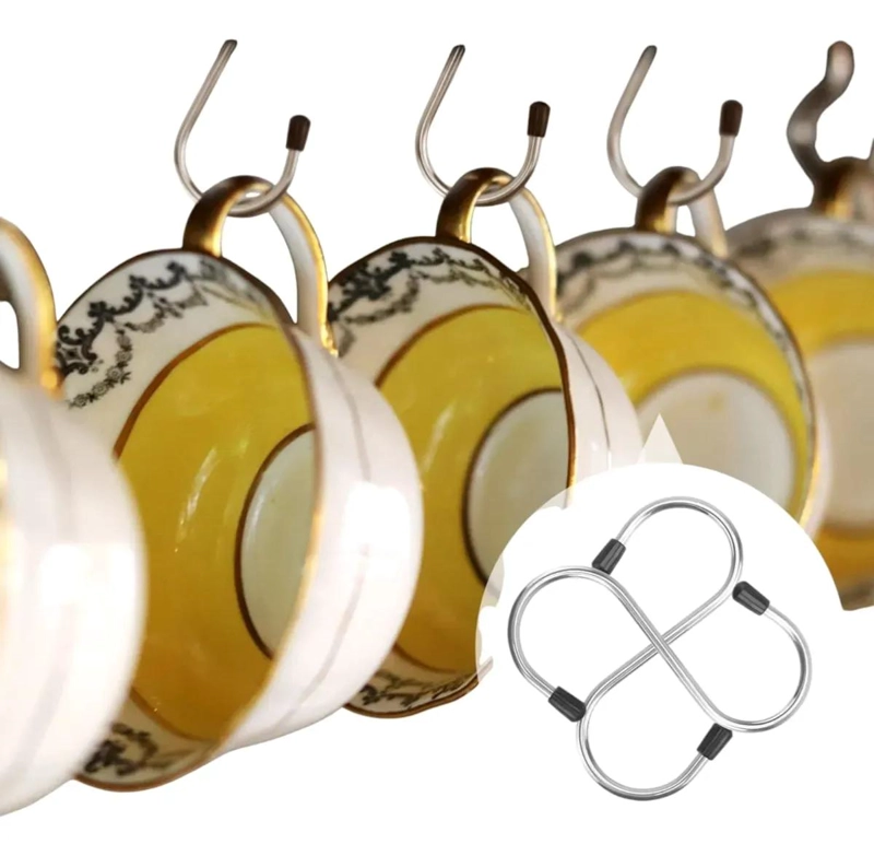 PACK DE 30 GANCHOS COLGADORES DE ACERO INOXIDABLE - 4