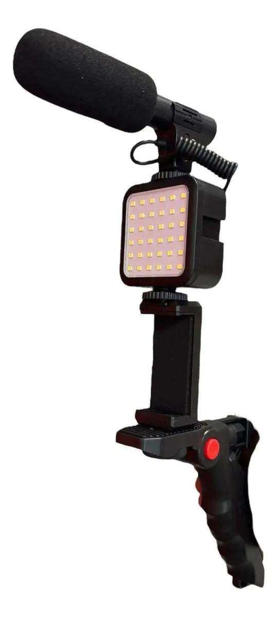 KIT VLOGGING PROFESIONAL CON MICROFONO Y TRIPODE - 2