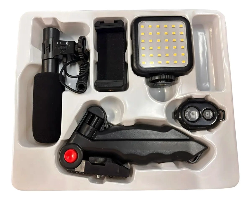 KIT VLOGGING PROFESIONAL CON MICROFONO Y TRIPODE - 3