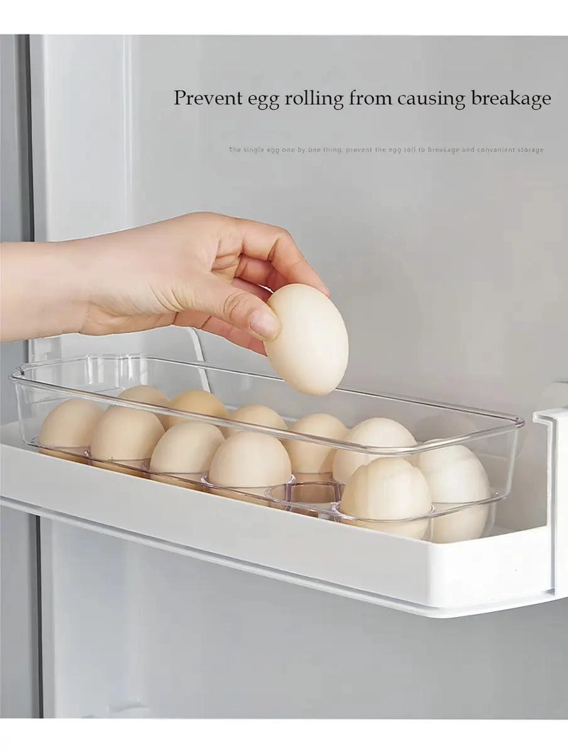 ORGANIZADOR DE HUEVOS TRANSPARENTE PARA REFRIGERADOR - 9