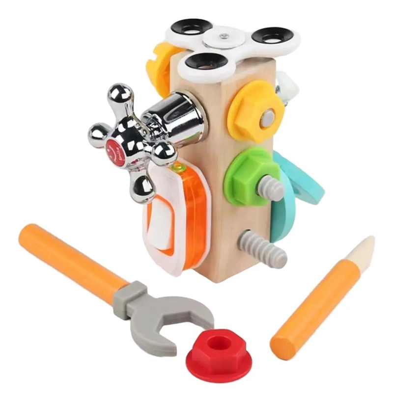 JUEGO DE HERRAMIENTAS DE MADERA PARA DESARROLLO INFANTIL - 1