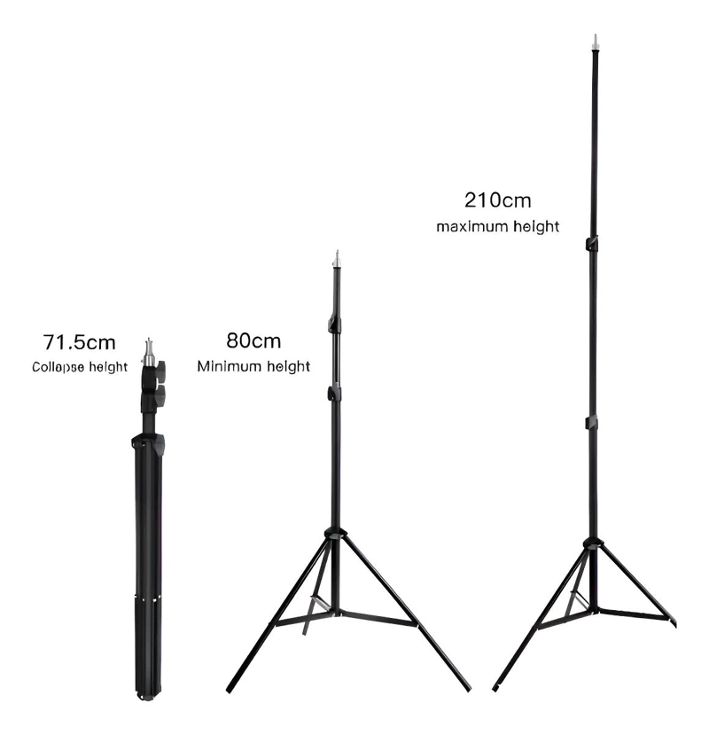 SOPORTE TRIPODE MULTIFUNCIONAL 2,1MTS PARA ESTUDIO FOTOGRAFICO - 7