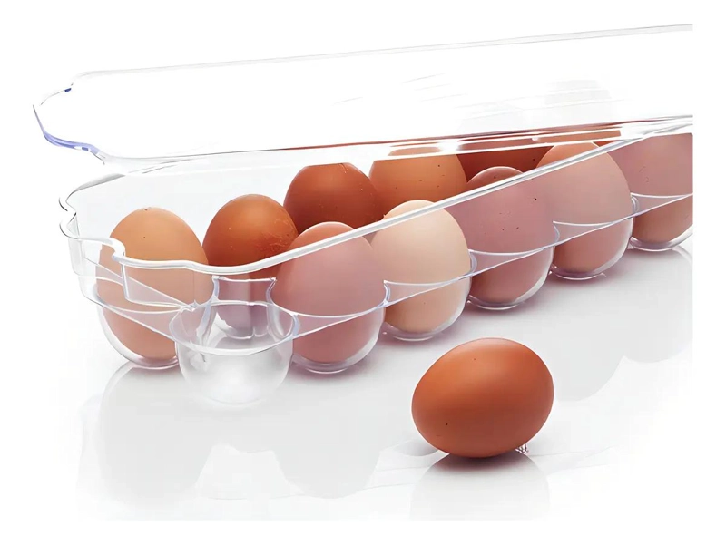 ORGANIZADOR DE HUEVOS TRANSPARENTE PARA REFRIGERADOR 12 UNIDADES - 4