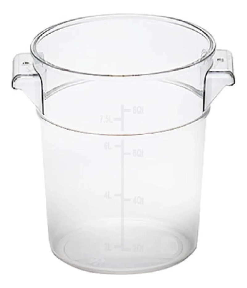 CONTENEDOR REDONDO DE POLICARBONATO 7,5 LITROS IDEAL PARA ALMACENAMIENTO - 1