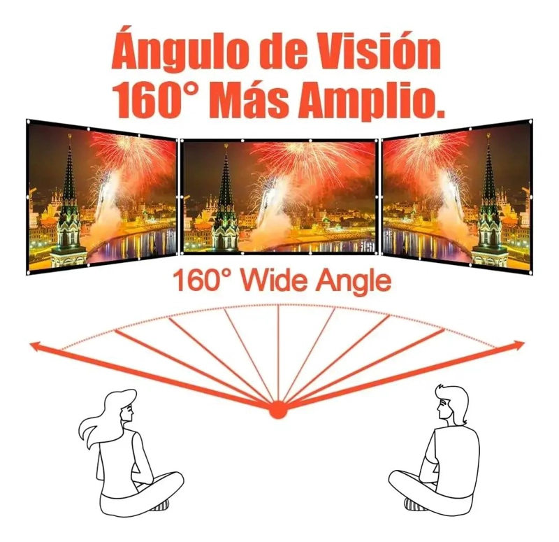 PANTALLA DE PROYECCION 120 PULGADAS 16:9 PARA IMAGENES HD - 3