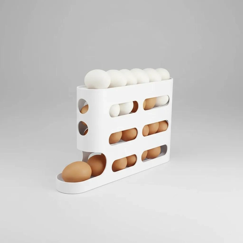 ORGANIZADOR DE HUEVOS AUTOMATICO DE 4 NIVELES PARA 26 UNIDADES - 1