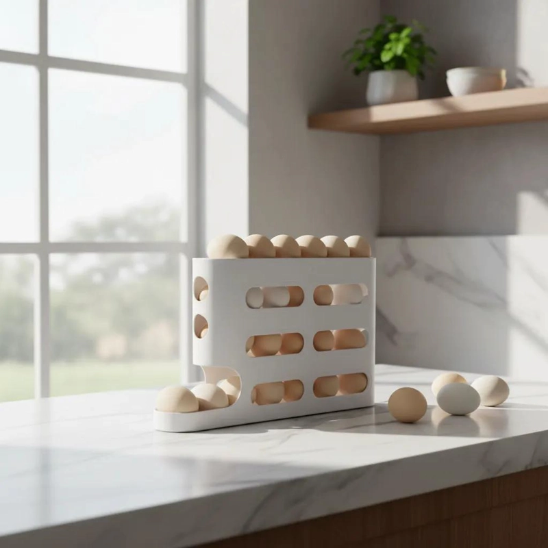ORGANIZADOR DE HUEVOS AUTOMATICO DE 4 NIVELES PARA 26 UNIDADES - 3