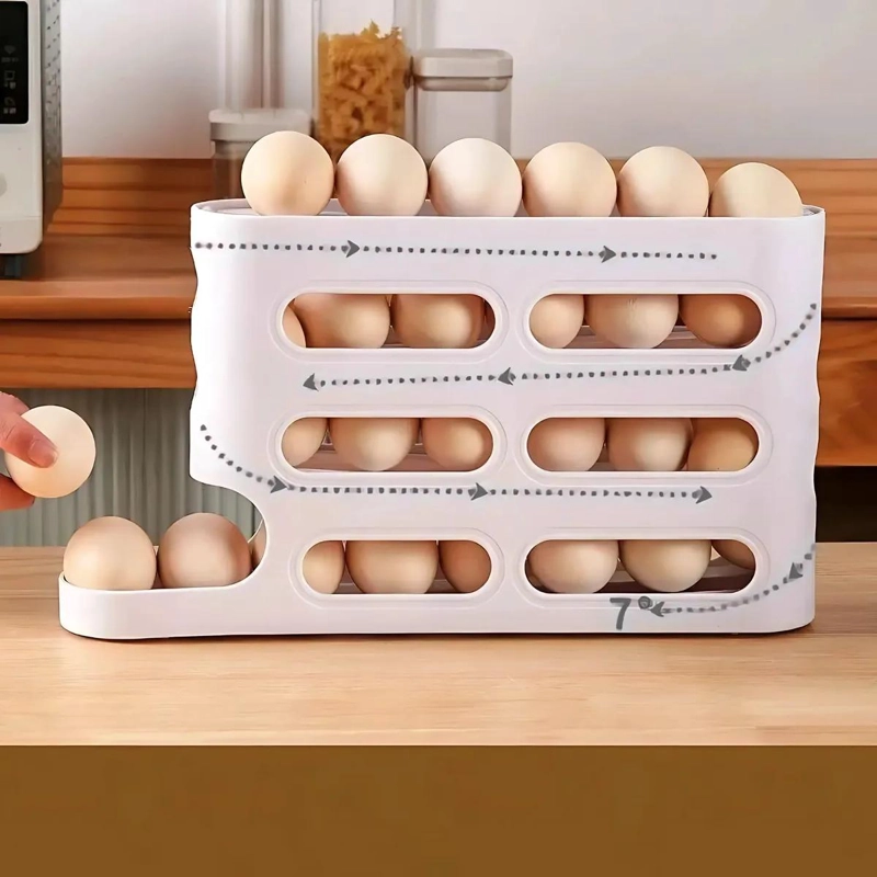 ORGANIZADOR DE HUEVOS AUTOMATICO DE 4 NIVELES PARA 26 UNIDADES - 6