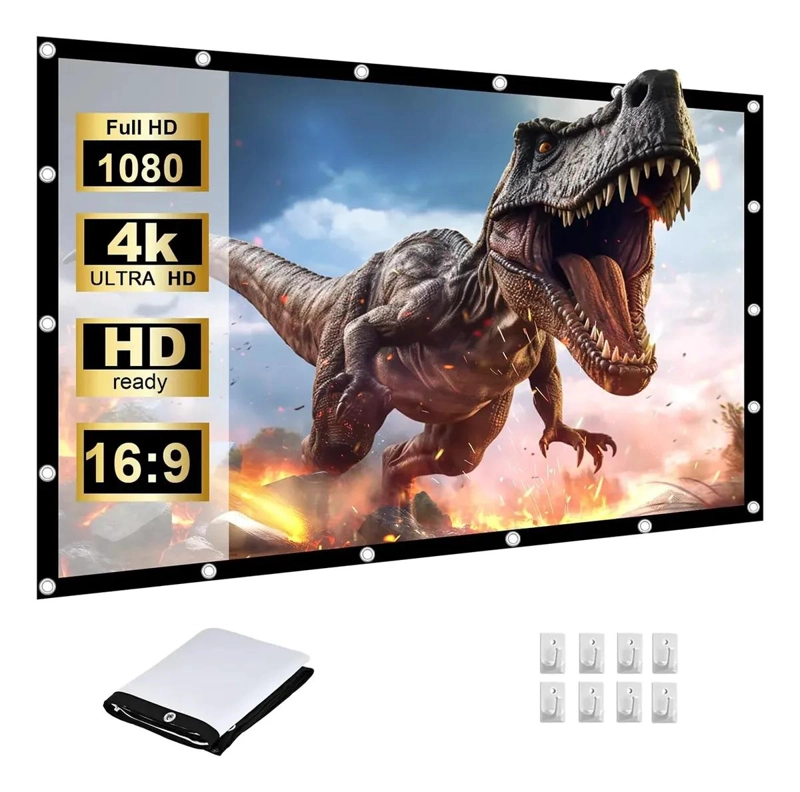 PANTALLA DE PROYECCION PORTATIL DE 120 PULGADAS 16:9 HD - 1