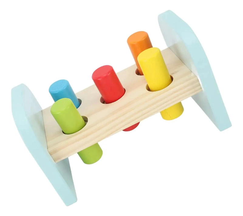 BANCO DE MARTILLO MONTESSORI JUGUETE DIDACTICO COLORIDO - 10
