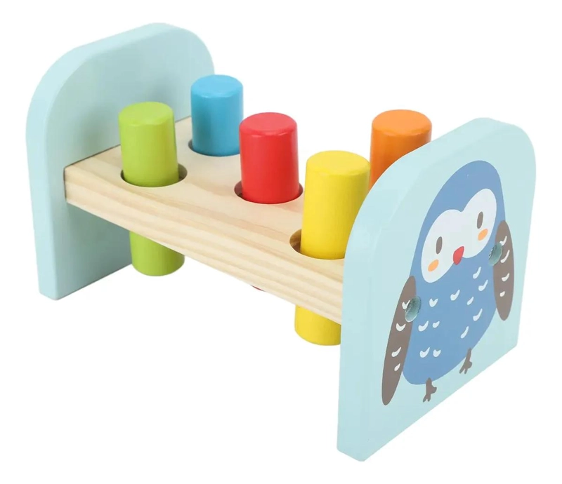 BANCO DE MARTILLO MONTESSORI JUGUETE DIDACTICO COLORIDO - 5