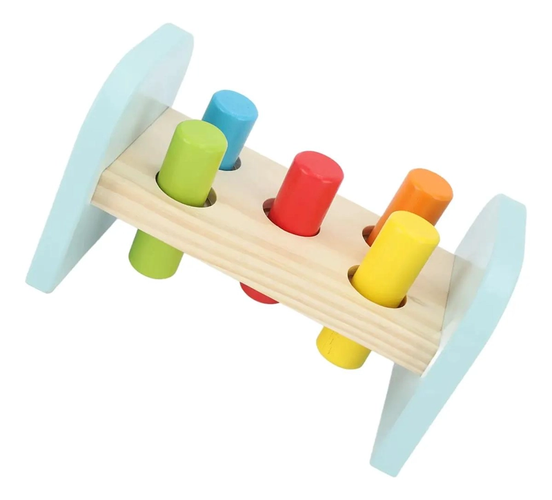 BANCO DE MARTILLO MONTESSORI JUGUETE DIDACTICO COLORIDO - 9