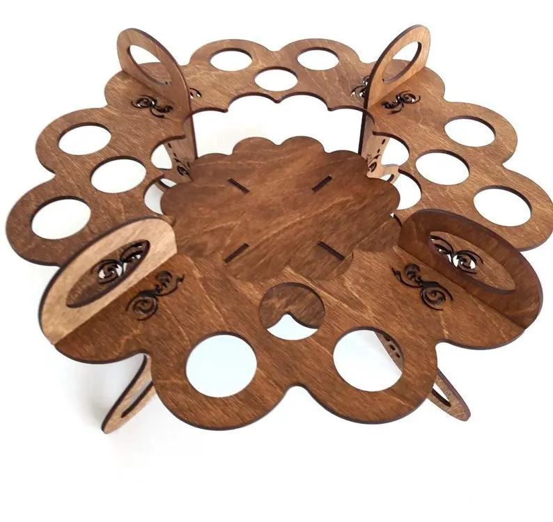 CANASTA DECORATIVA DE MADERA PARA HUEVOS DE PASCUA - 3
