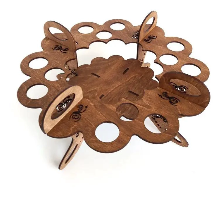 CANASTA DECORATIVA DE MADERA PARA HUEVOS DE PASCUA - 4