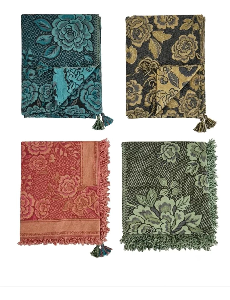 MANTA DECORATIVA TEJIDA CON FLECOS 1,60 X 2,00 METROS - 1