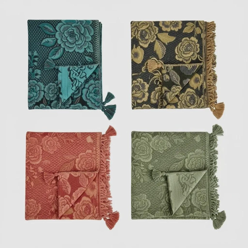 MANTA DECORATIVA TEJIDA CON FLECOS 1,60 X 2,00 METROS - 3
