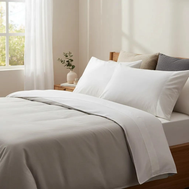 SET DE DOS FUNDAS PARA ALMOHADA DE ALGODON 90CM X 50CM - 2