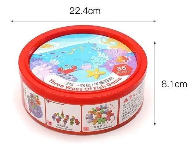 JUGUETE DE PESCA MAGNE TICO DE MADERA PARA NIÑOS - 10