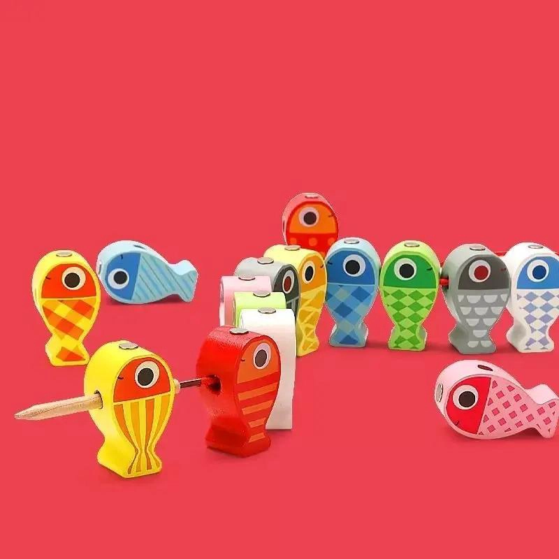JUGUETE DE PESCA MAGNE TICO DE MADERA PARA NIÑOS - 8