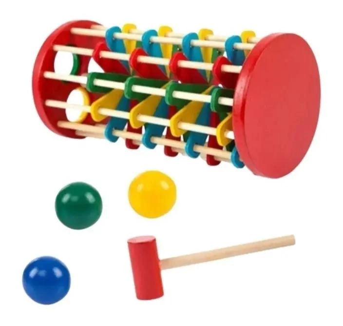 JUGUETE DIDACTICO MARTILLO DE MADERA PARA NIÑOS - 2