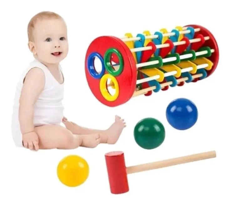 JUGUETE DIDACTICO MARTILLO DE MADERA PARA NIÑOS - 3