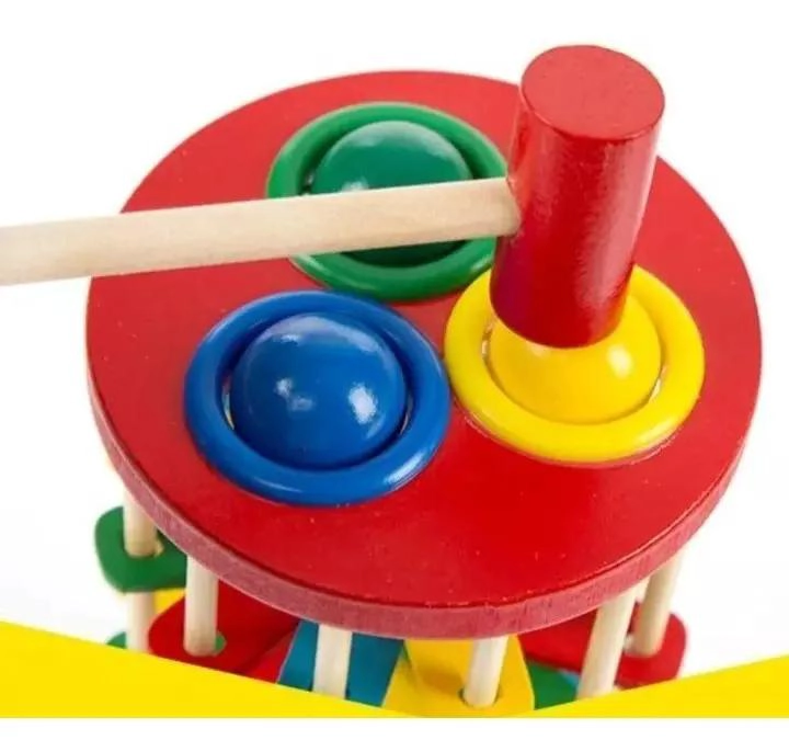 JUGUETE DIDACTICO MARTILLO DE MADERA PARA NIÑOS - 7