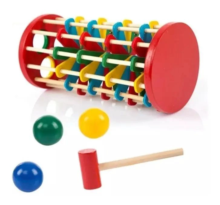 JUGUETE DIDACTICO MARTILLO DE MADERA PARA NIÑOS - 8